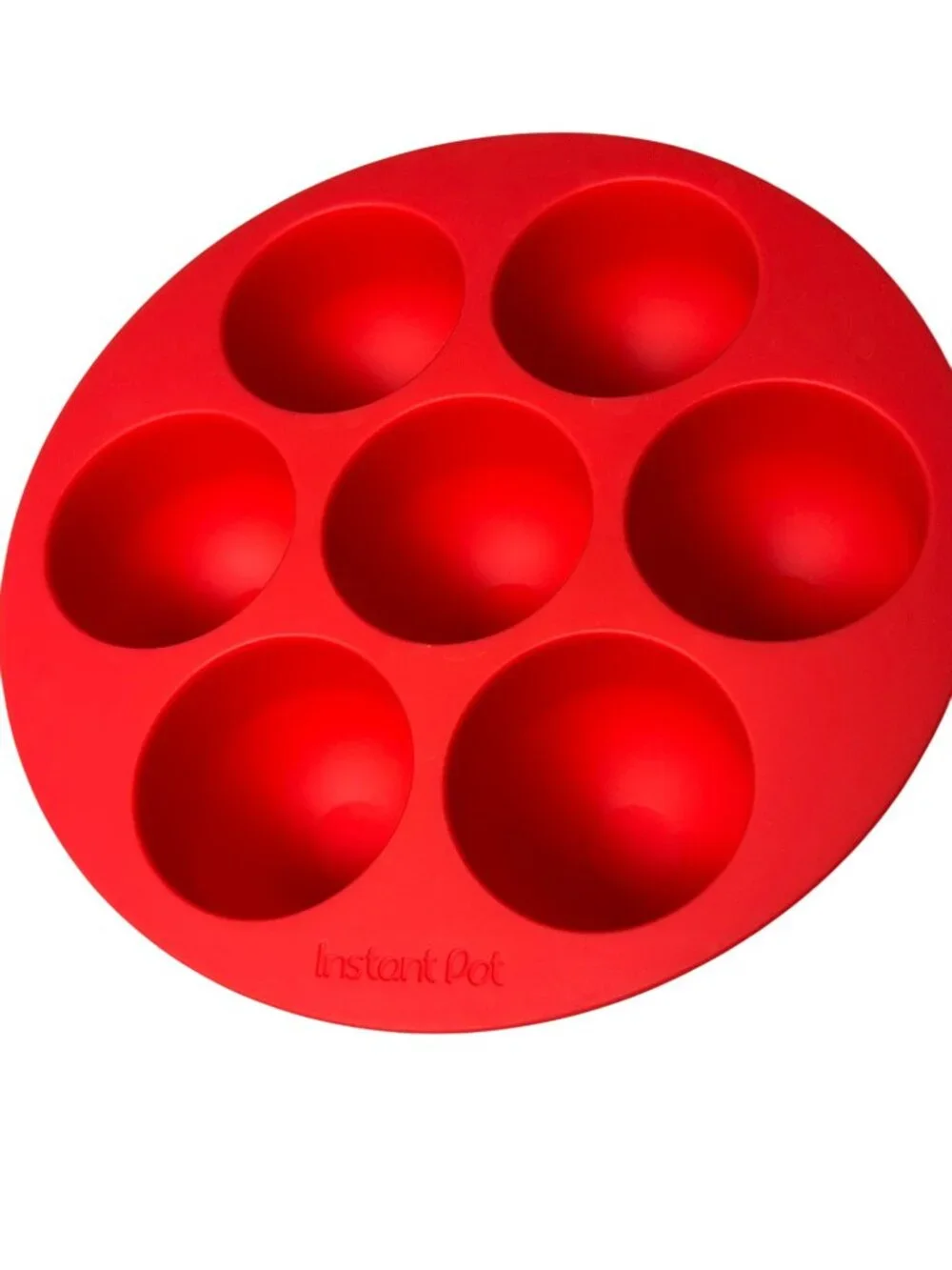 Instant Pot Silicone Egg Bites Mold With Lid Red BPA-Free Dishwasher Safe